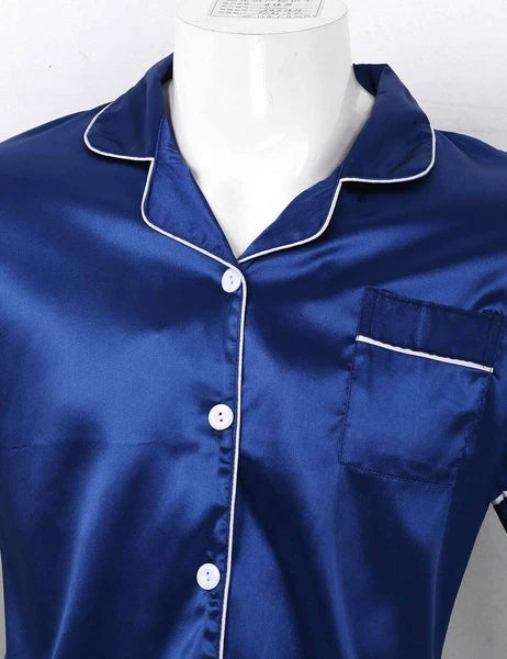 Men Silk Satin Pajamas Set Shirt Top Shorts Pants Long Robe Sleepwear Nightwear