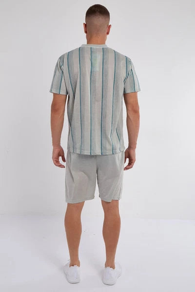 Mens SUMMER Cool Pyjamas Shorts Set Short Sleeve Nightwear Pjs Loungewear Cotton