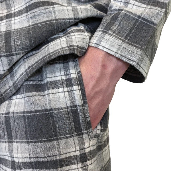 Mens Pyjamas Flannel/Brush Cotton Warm PJ Pyjama Set PJS Sizes S-4XL Nightwear