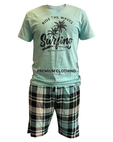 Mens STORE Pyjamas Shorts Sleeve Set Nightwear Pjs Loungewear Shorty COTTON