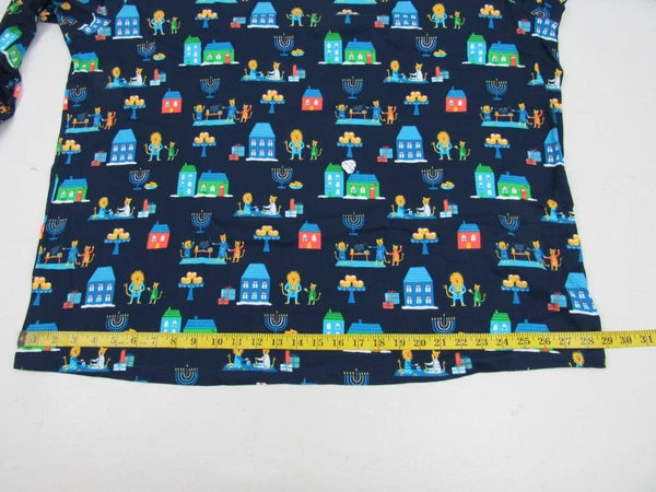 Target Mens Blue 2-Piece Long-Sleeve Lion Pajama Set