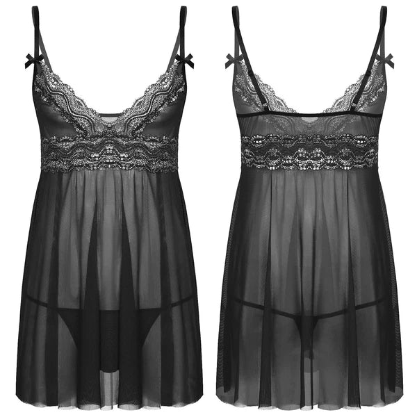 Mens Sissy Nightdress Pajamas Crossdress Nightwear Lingerie Set Sleepwear
