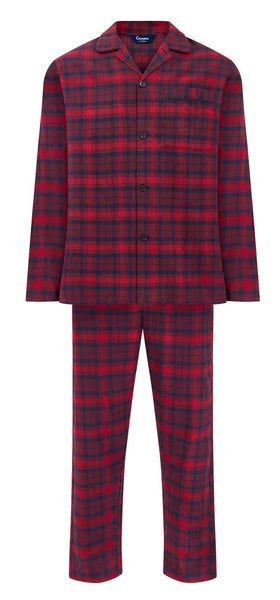 MEN'S WARM TRADITIONAL PYJAMA SET BRUSHED 100% COTTON PJ'S SIZES VARIOUS PATTERN