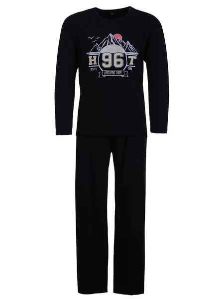 Henry Terre Men's Pajamas Colorado 96 Long Sleeve Sleepwear Set Cotton-