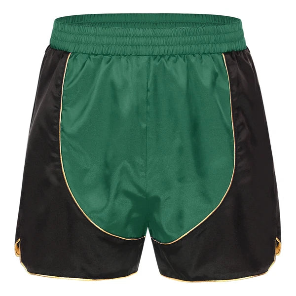 Men's Silk Satin Pajamas Set Vest Top and Boxer Shorts Sleepwear Home Loungewear