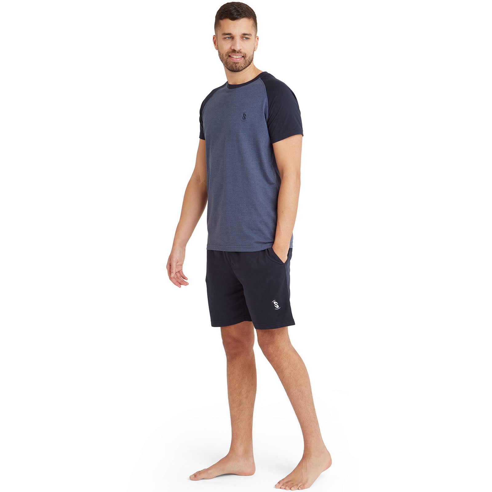 Snuggaroo Mens Short Sleeve Pyjama Set PJs Loungewear T Shirt Shorts