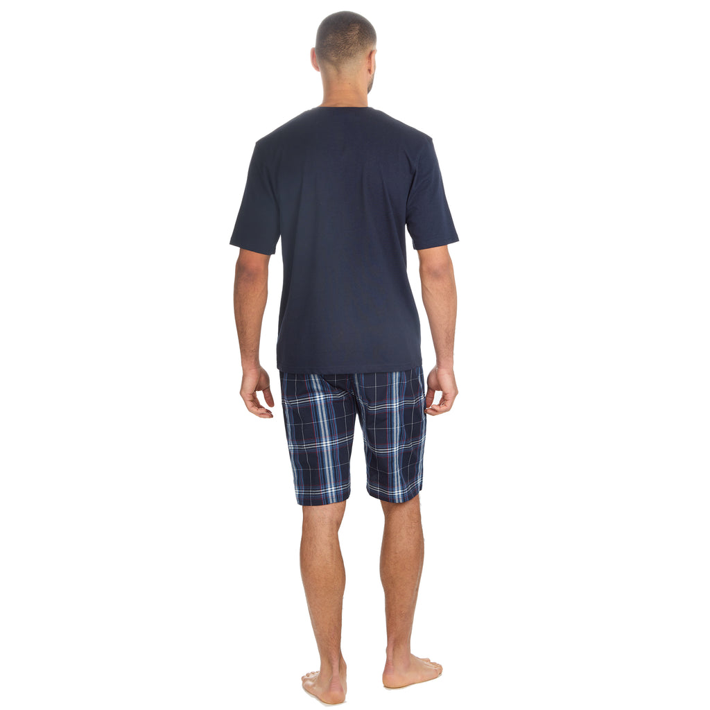 Mens 2-Piece Pyjama Set Short Sleeve T-Shirt Bottoms Loungewear Set S M L XL XXL